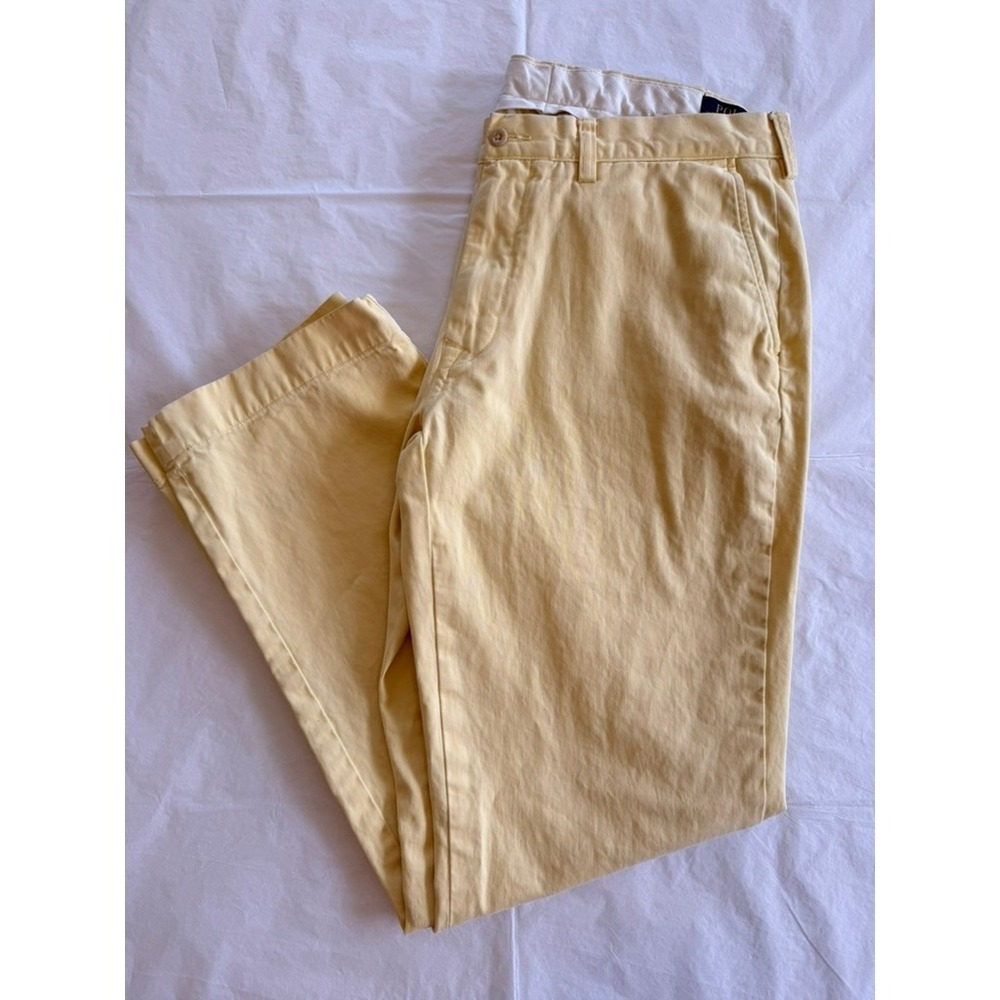 Polo Ralph Lauren Chinos Mens 34/34 Yellow Good Classic Fit Cotton Pants